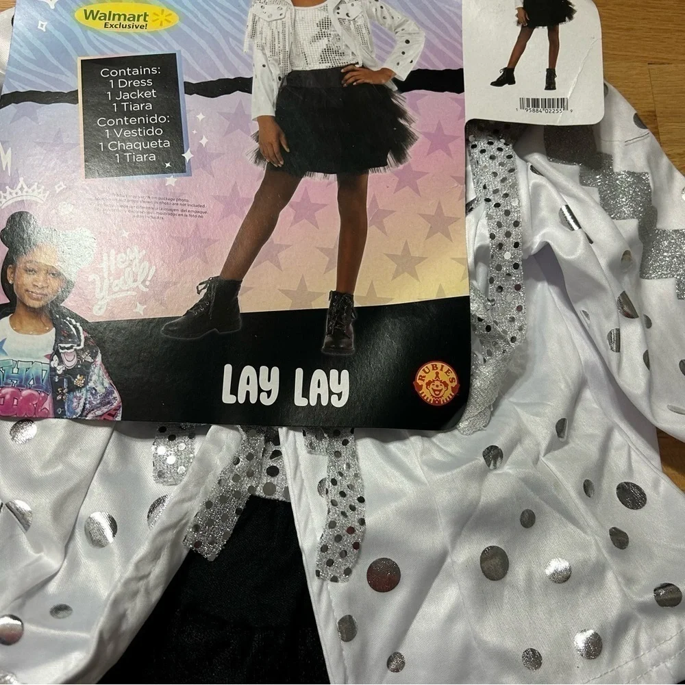 That Girl Lay Lay Costume Nickelodeon NEW Small Dress Jacket Black Silver Kids